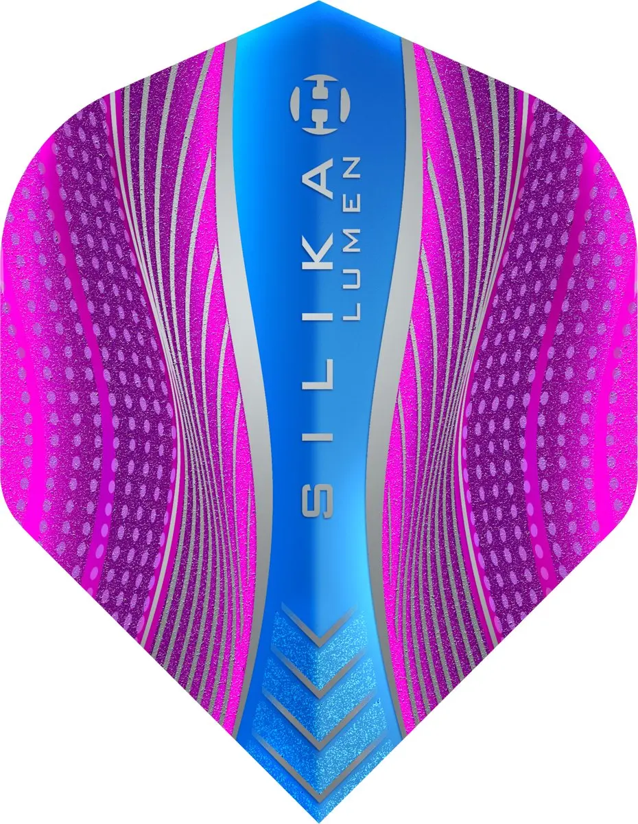 Harrows Silika Lumen NO2 Aqua & Pink Tough Crystalline Coated Dart Flights HF512