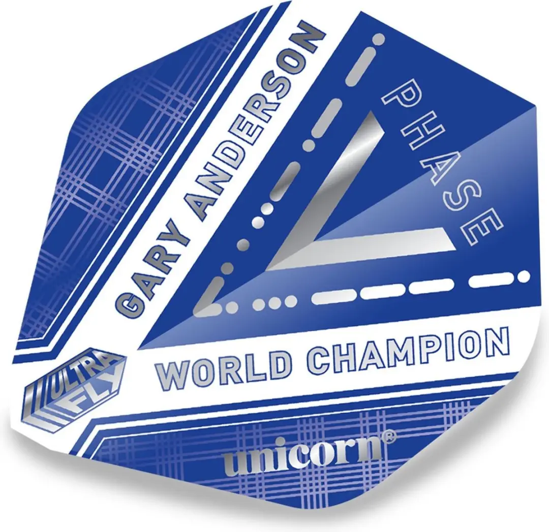 Unicorn UltraFly Gary Anderson P5 AR1 Dart Flights - Blauw