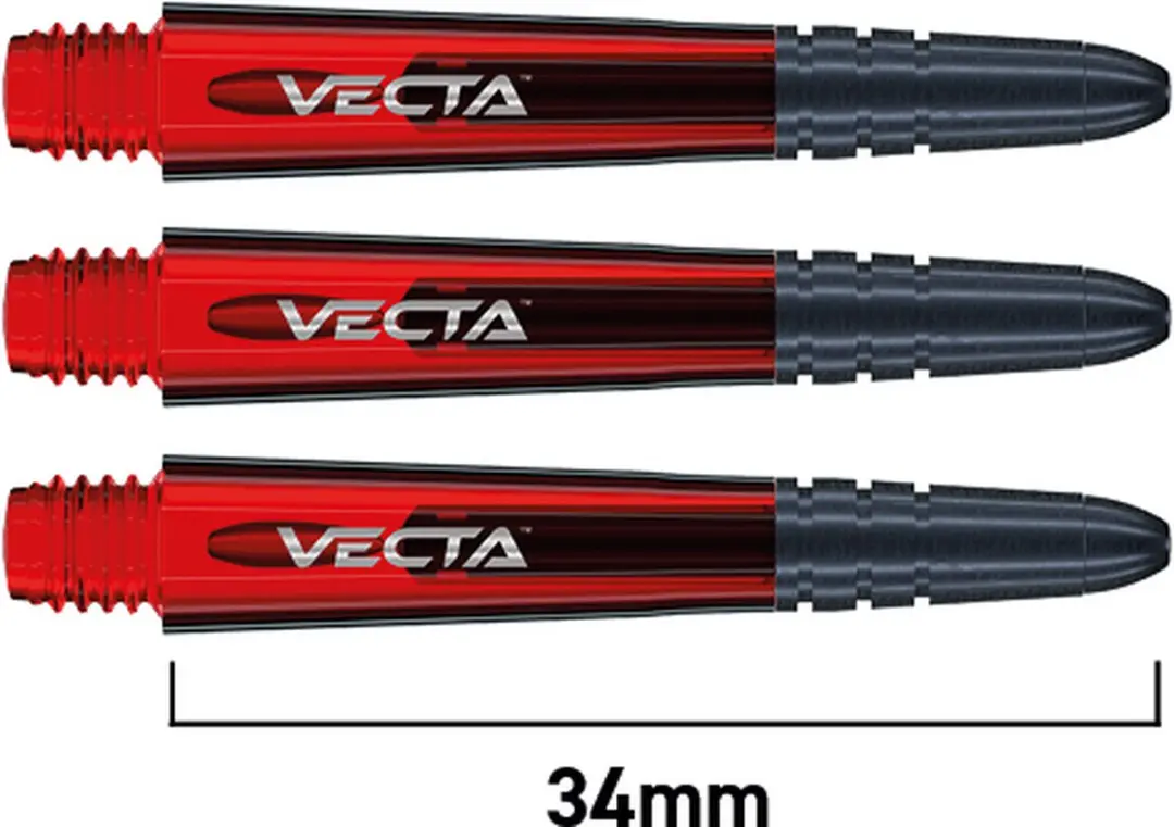 Winmau Vecta Red Dart Shafts 3 Stuks