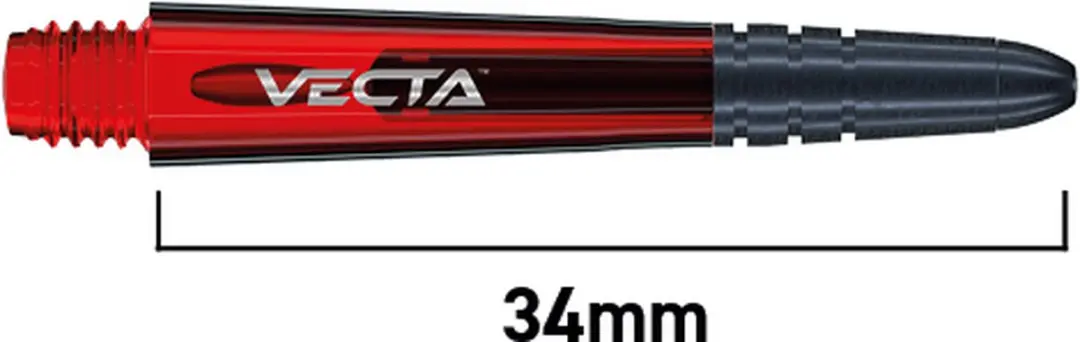 Winmau Vecta Red Dart Shafts 3 Stuks