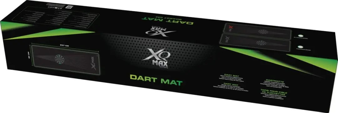 XQMax Carpet Dartmat QD2400050 - 237x80cm - Zwart/Groen