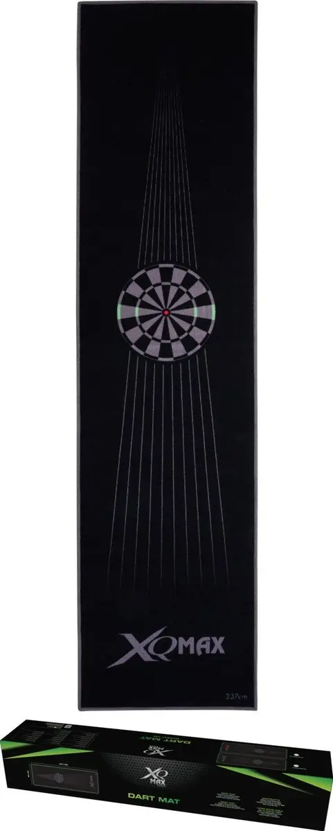 XQMax Carpet Dartmat QD2400050 - 237x80cm - Zwart/Groen