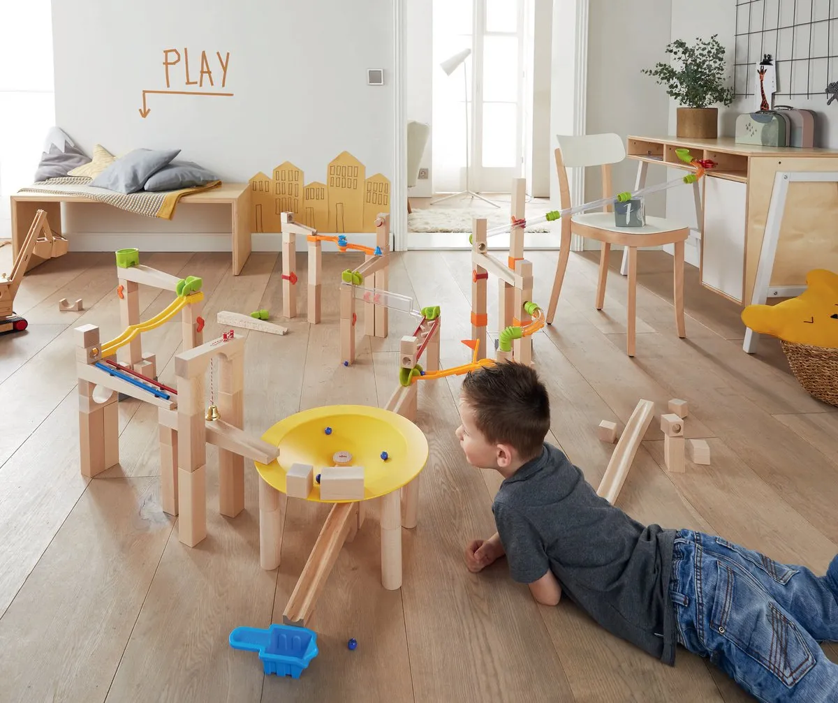 Haba Knikkerbaan Master Construction Kit - 74 Delen