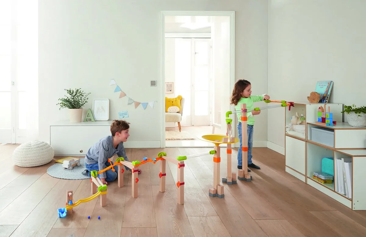 Haba Knikkerbaan Master Construction Kit - 74 Delen