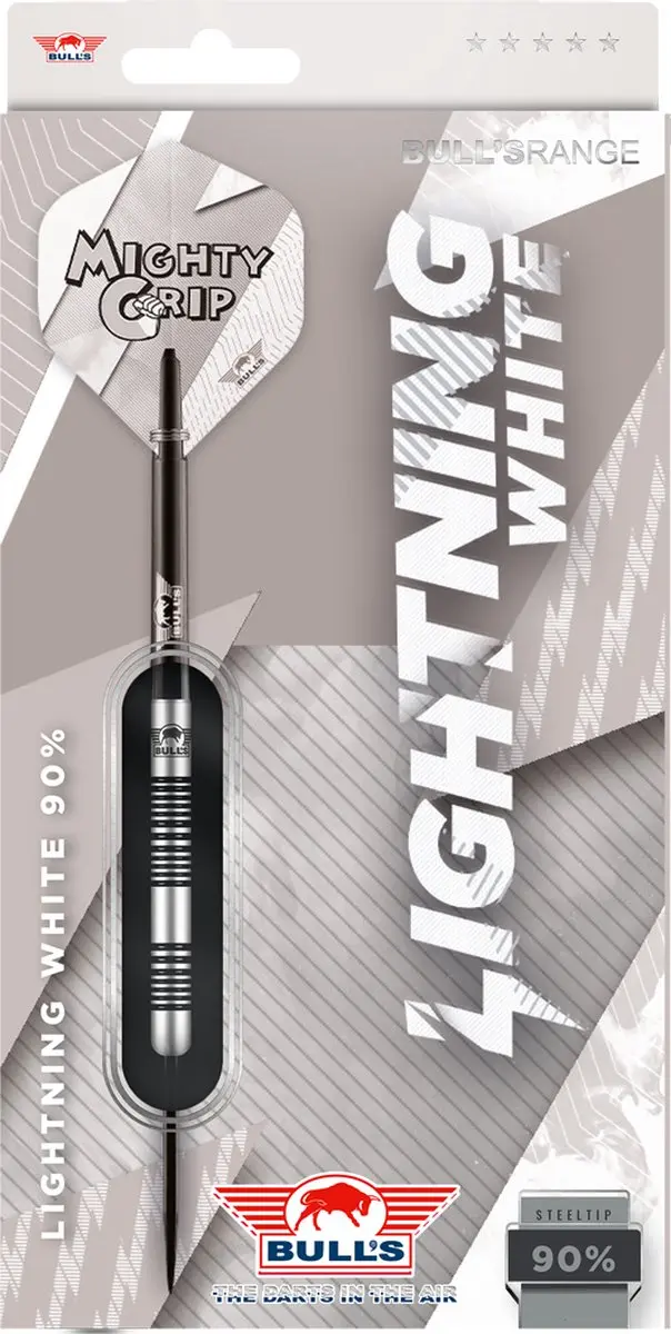 Bull's Lightning White Dartpijlen 23g - 3 Stuks