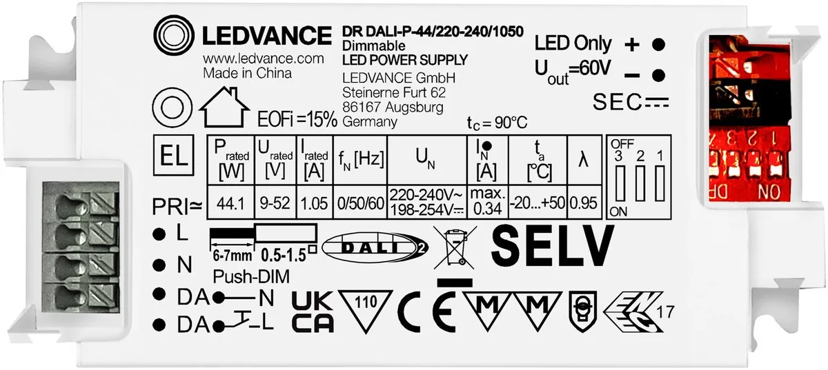 LEDVANCE DALI Performance Gen2 Driver 44W 52V - IP20