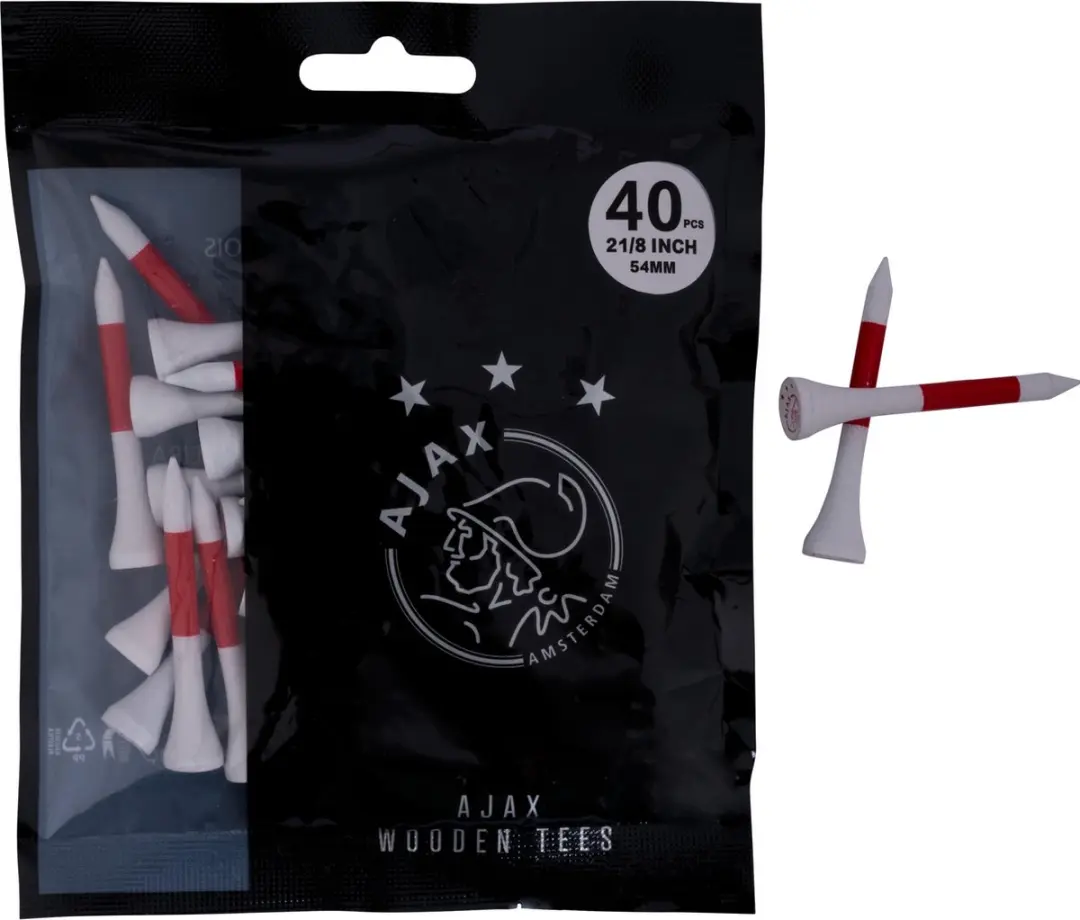 Ajax Golfcadeau Set - 2 Ballen + 35 Tees + Marker - Rood/Wit/Zwart