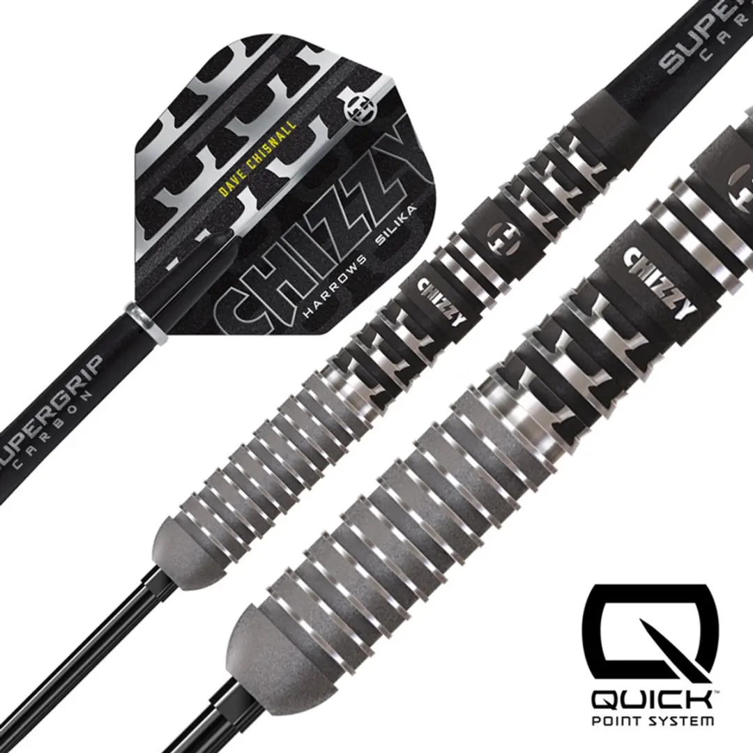 Harrows Chizzy Series 4 Dartpunt 22gr - 3 Stuks - Zilver/Zwart