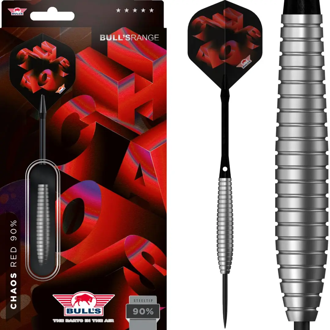 Bull's Chaos Red Dartpijlen 3 Stuks