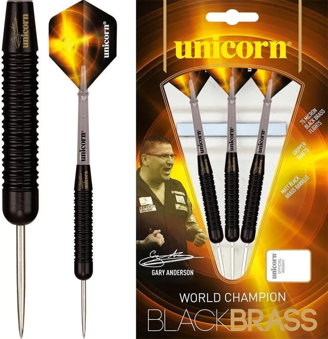 Unicorn Gary Anderson World Champion Black Brass P1 Dartpijlen