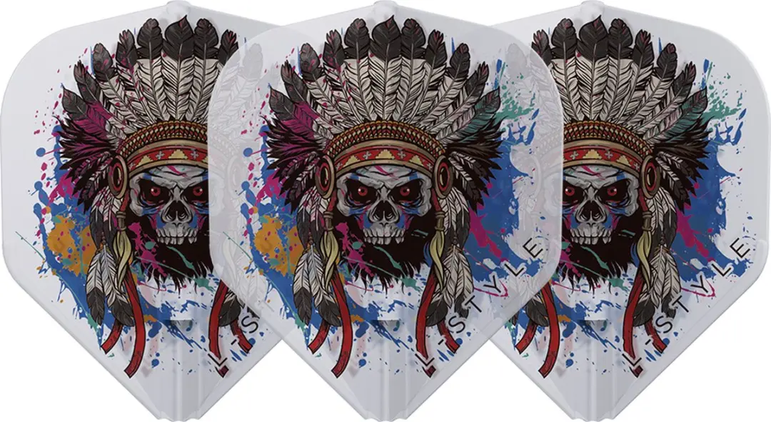 L-Style Champagne Flight Chief Skull Clear Wit - 1 Stuk