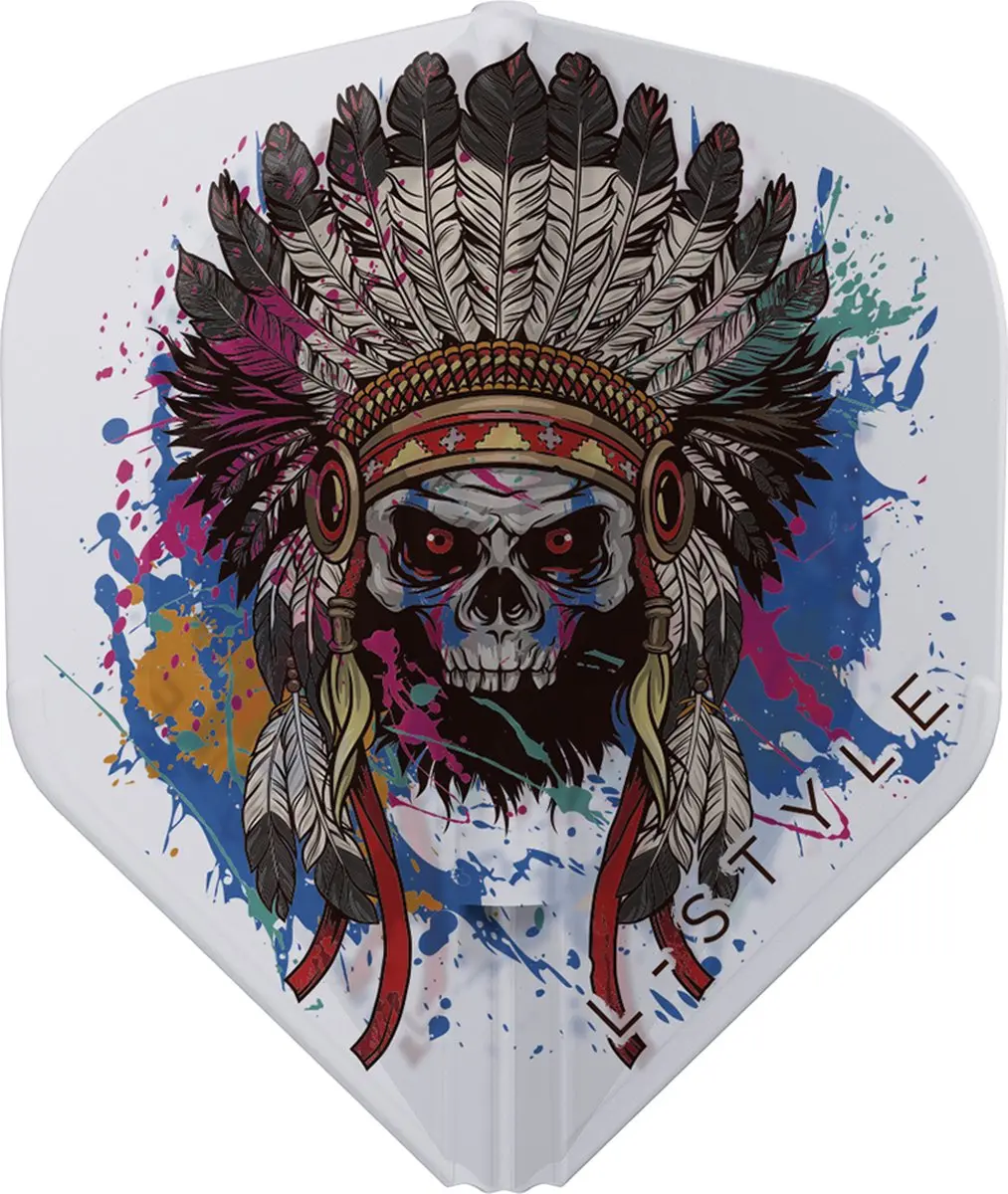 L-Style Champagne Flight Chief Skull Clear Wit - 1 Stuk