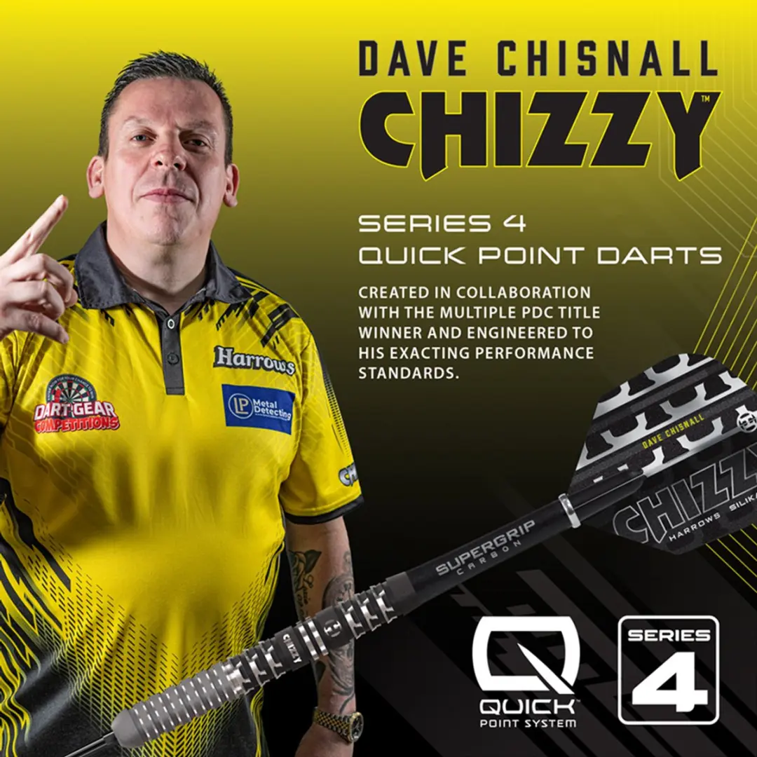 Harrows Chizzy Series 4 Dartpunt 23Gr - 3 Stuks - Zwart/Grijs