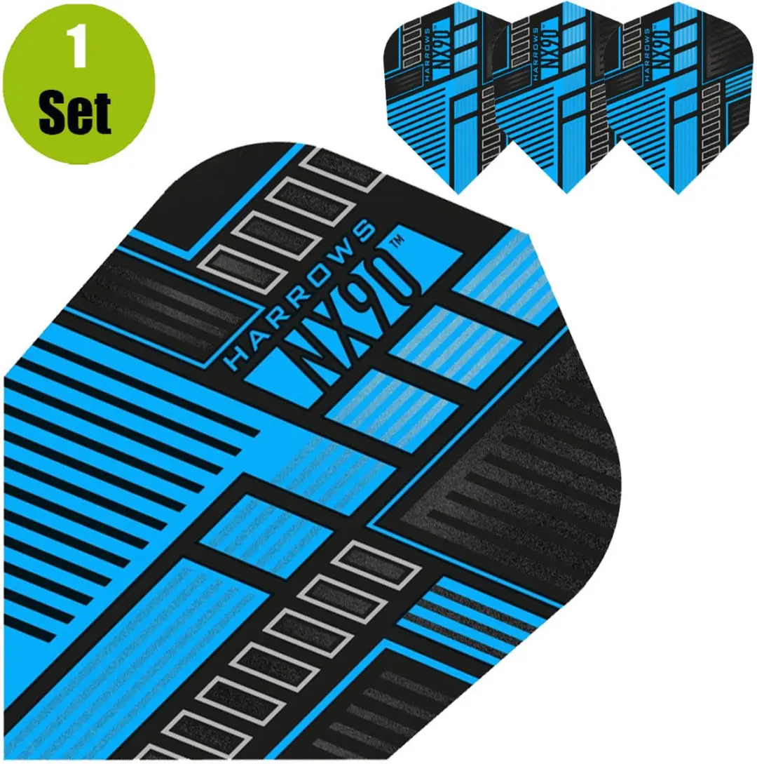 Harrows NX90 HF9103 Dart Flights - Blauw - 3 Stuks