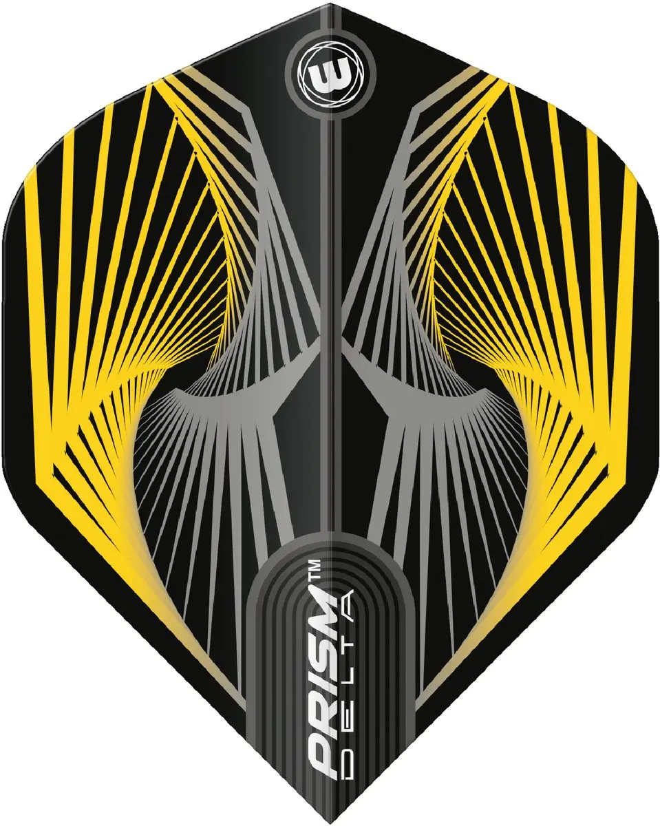 Winmau Prism Delta Wave Dartvleugels - Geel/Grijs - 3 Stuks