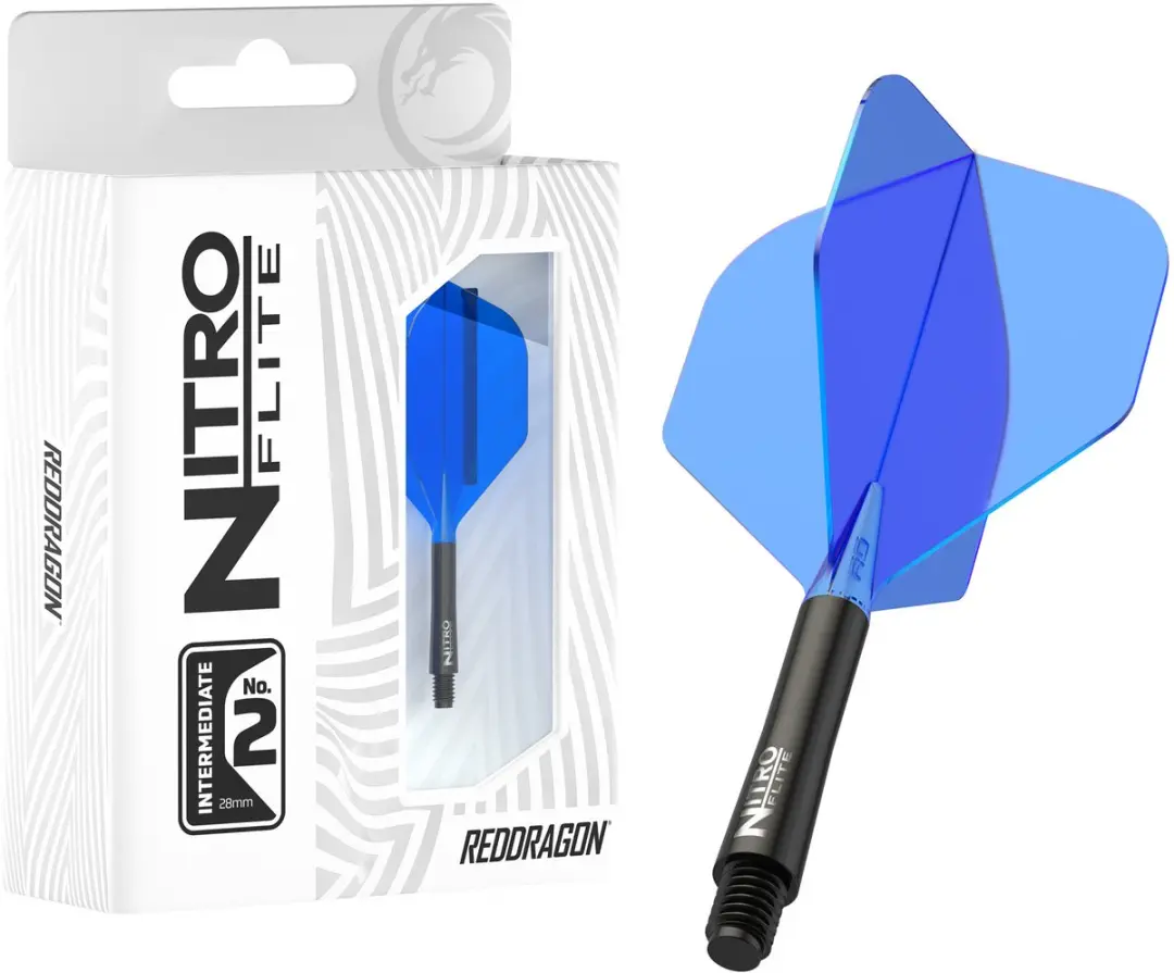 Red Dragon Nitro Flite System NO2 Dartvleugels - 3 Stuks - Blauw/Zwart