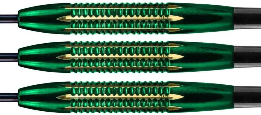 Bull's Ricky Evans Dartpijlen Shell Coated - 3 Stuks - Groen Messing