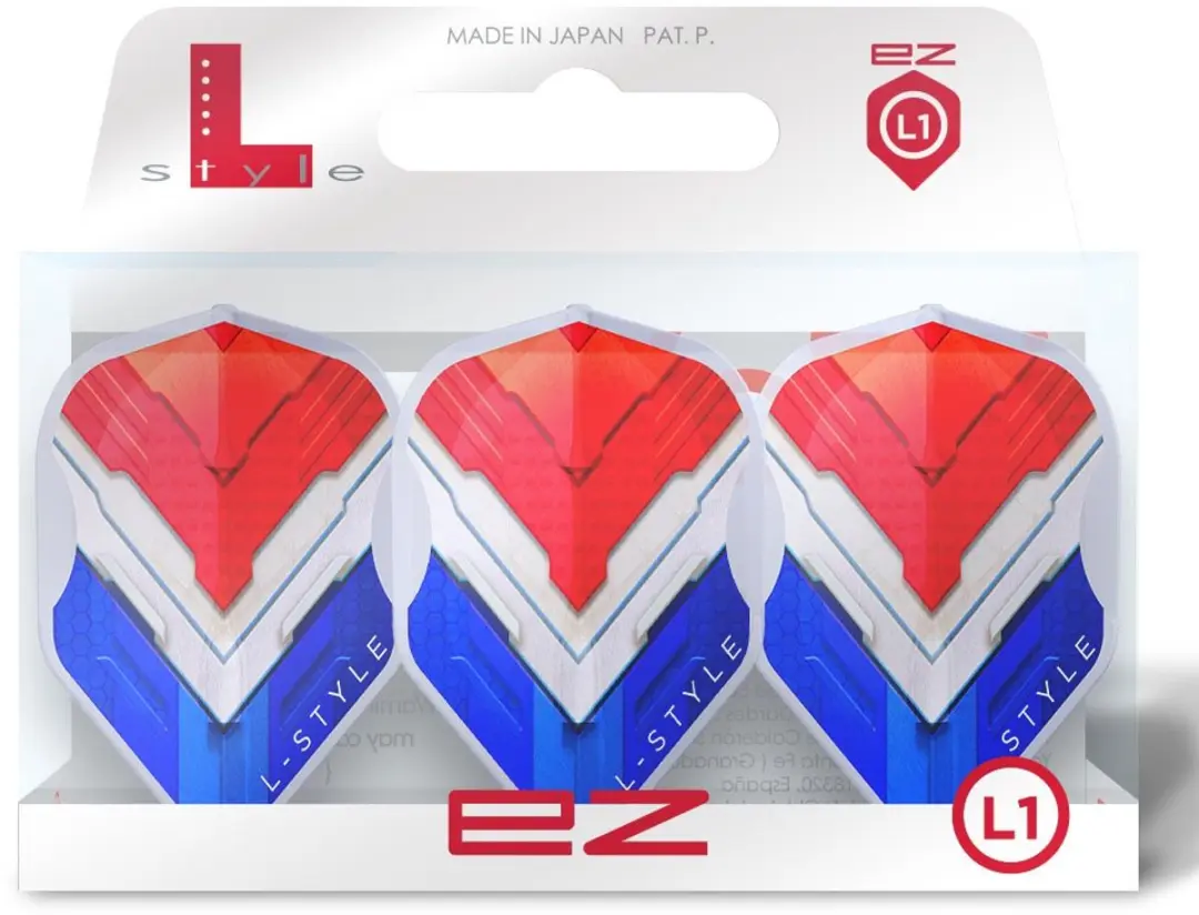 L-Style L1 EZ V-Series Dart Flights FL1045 - 3 Stuks - Helder wit