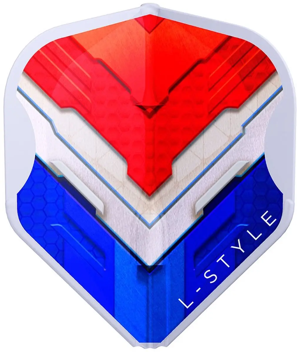 L-Style L1 EZ V-Series Dart Flights FL1045 - 3 Stuks - Helder wit