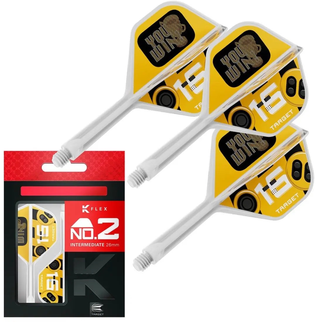 Target K-Flex You Win NO2 Dart Flights 3 Stuks