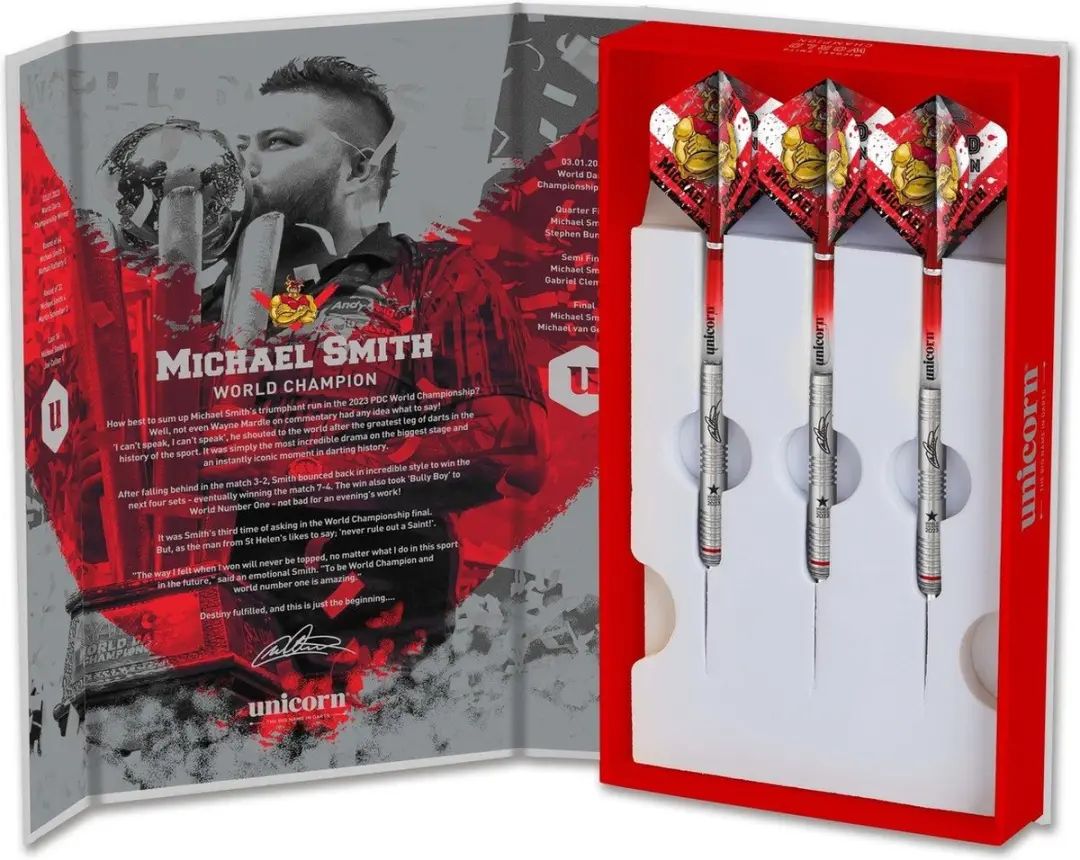 Unicorn Michael Smith 90% World Champion Edition Dartpijlen 25g - 3 Stuks