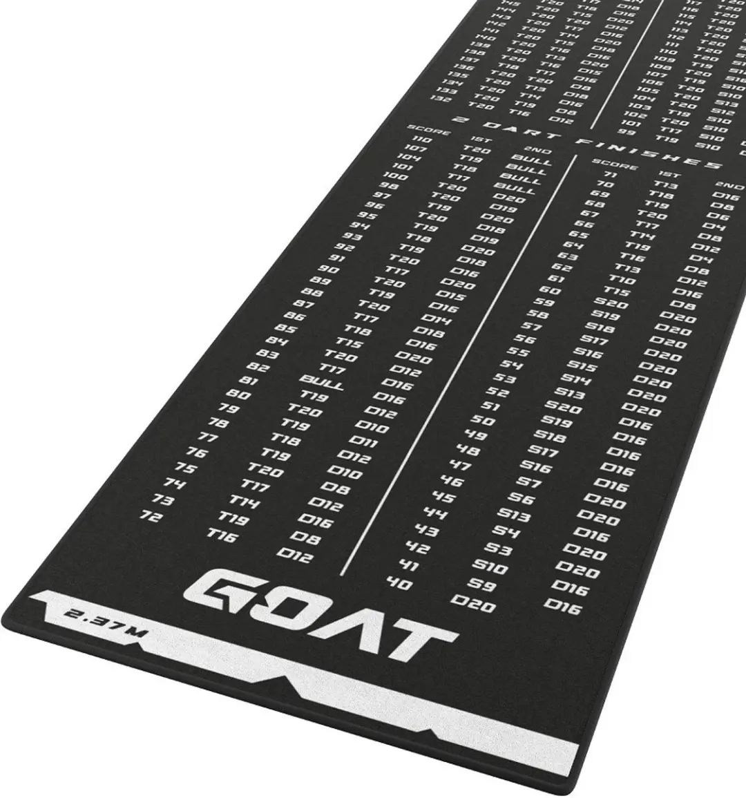 goat Carpet Dartmat GD2200000 - 241x60cm - Zwart/Wit