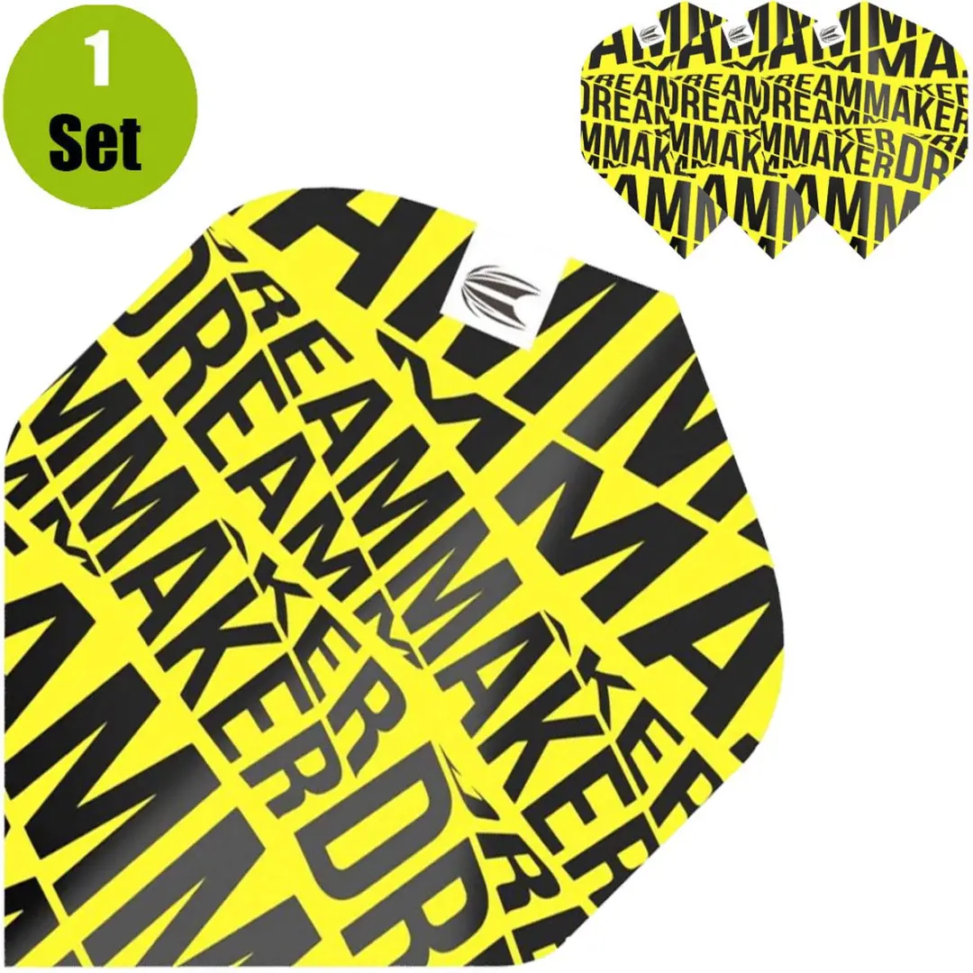Target Dimitri van den Bergh Brass Pro Ultra NO2 Dart Flights - Geel