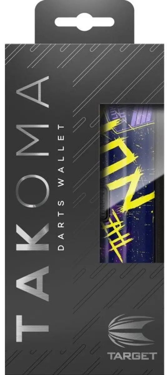 Target Luke Littler Takoma Dartkoffer - 3 Darts - Paars/Zwart - 18.5x9x5cm