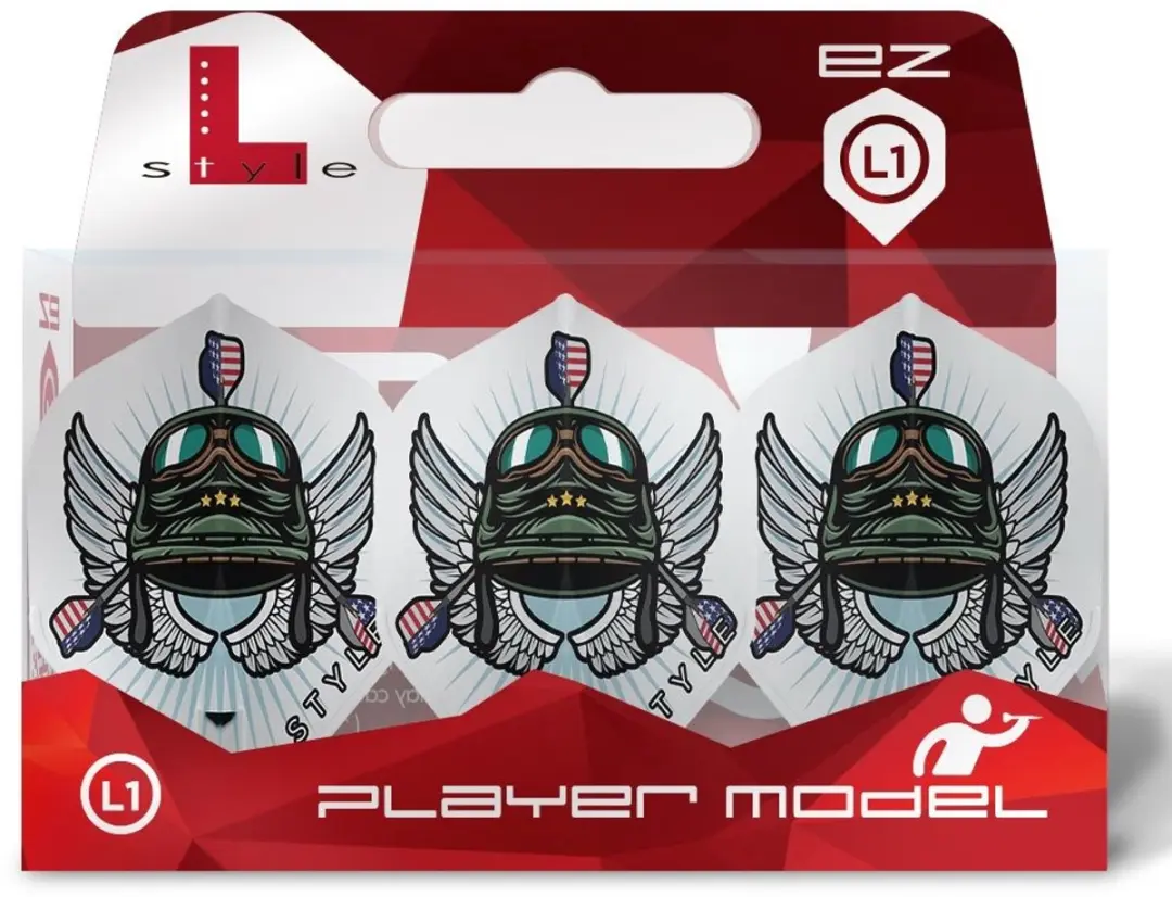 L-Style Champagne Flight EZ L1 F11014 Dart Flights - Wit