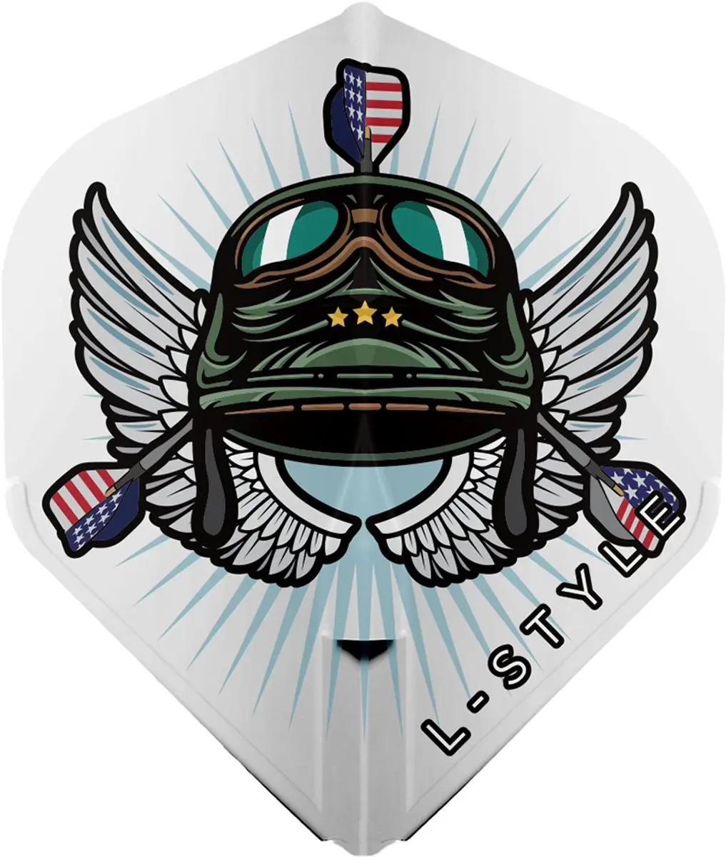 L-Style Champagne Flight EZ L1 F11014 Dart Flights - Wit