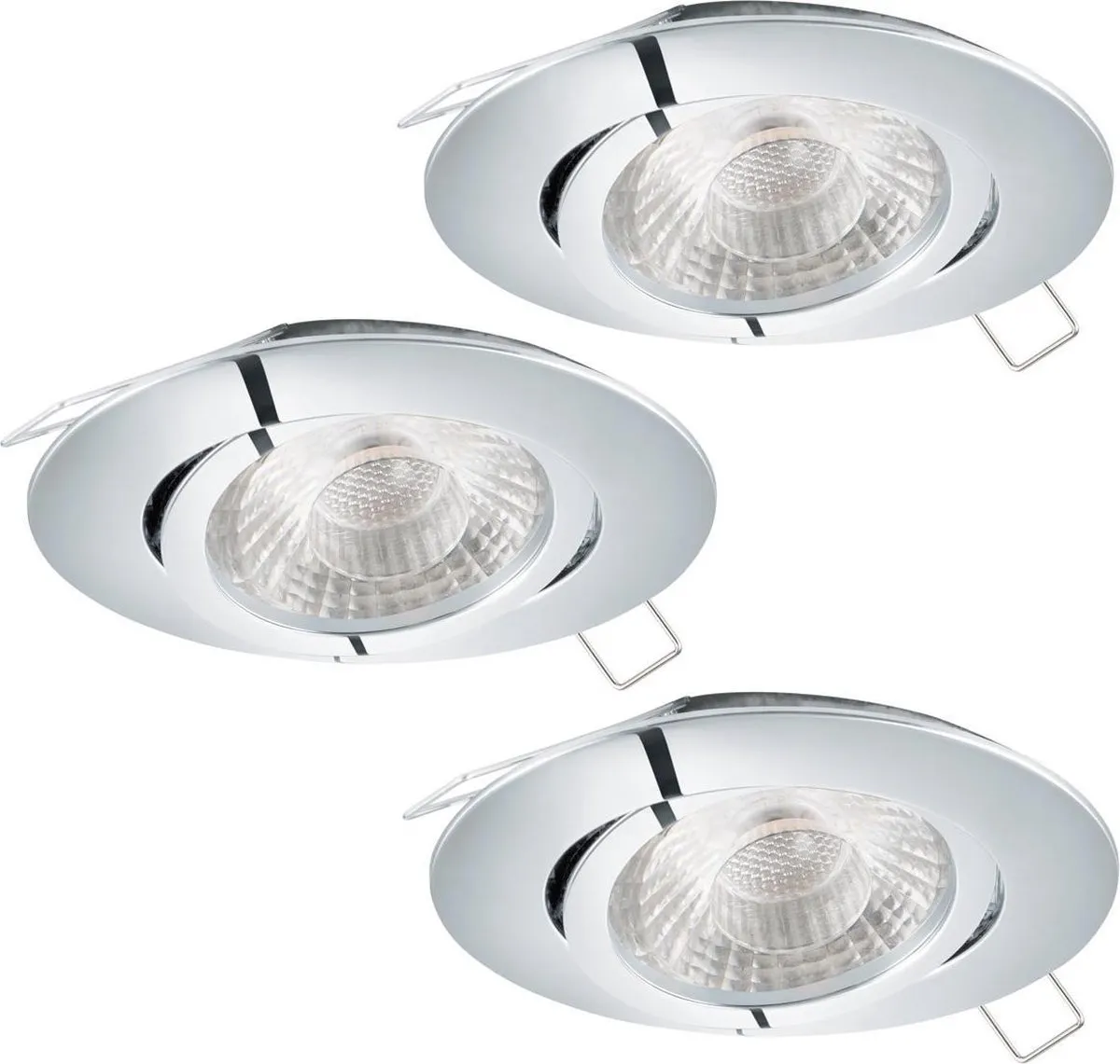 Eglo Tedo 1 Inbouwarmatuur 3 Lichtpunten - Ø80cm Chroom