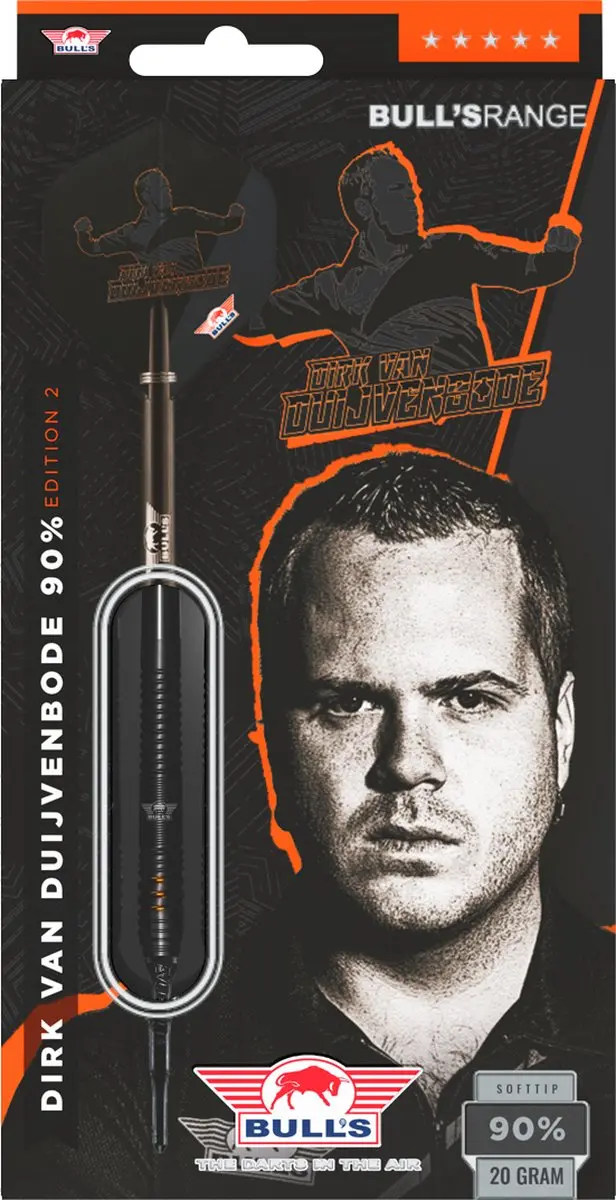 Bull's Softtip Dirk van Duijvenbode E2 Dartpijlen 90% Tungsten - 20g - 3 Stuks