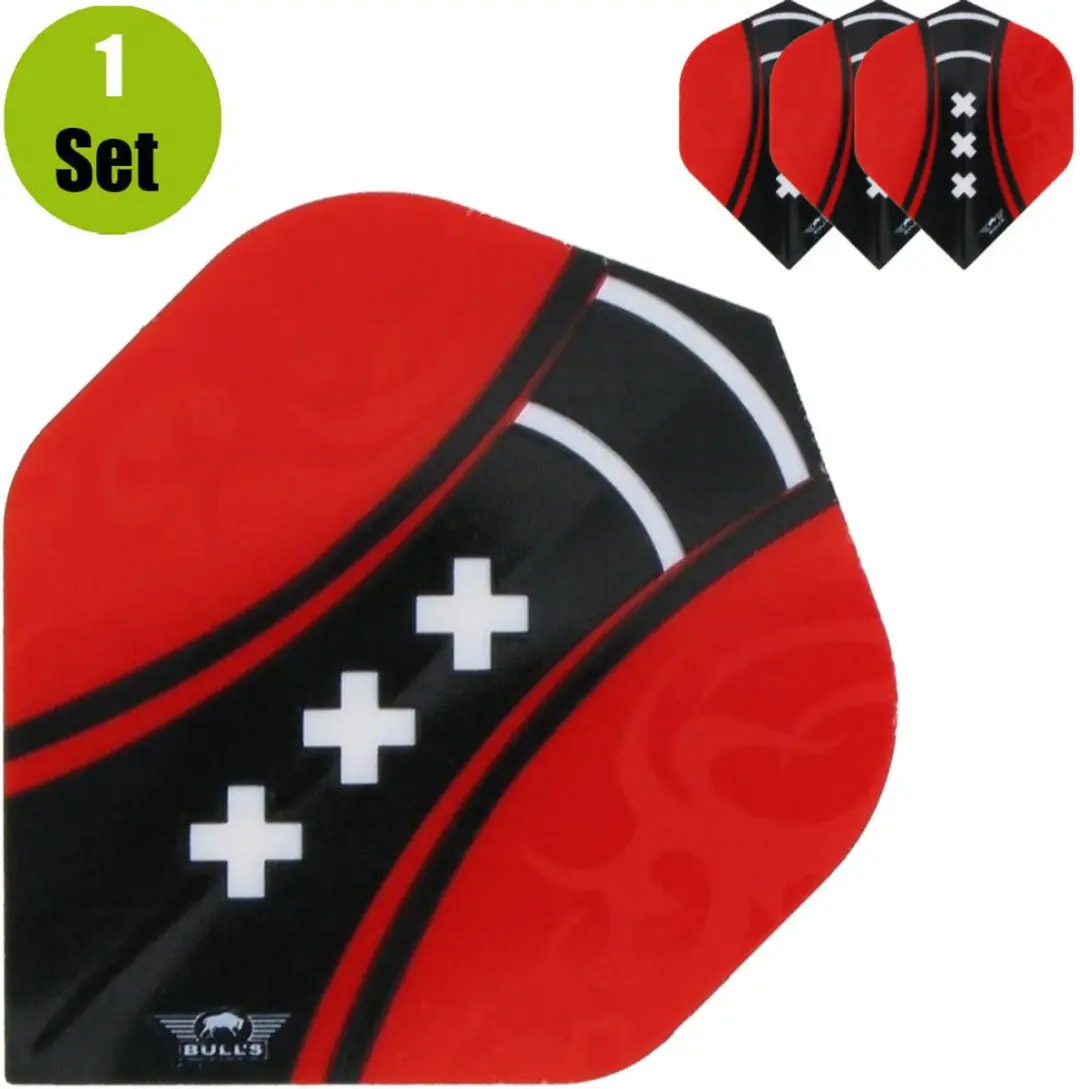 Bull's Powerflite Amsterdammertje Dart Flights BU-50833 - 3 Stuks - Multi
