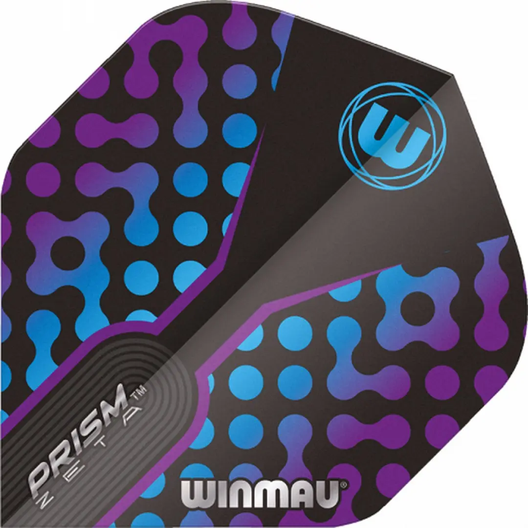 Winmau Prism Zeta Dart Flights - 3 Stuks - Zwart & Paars