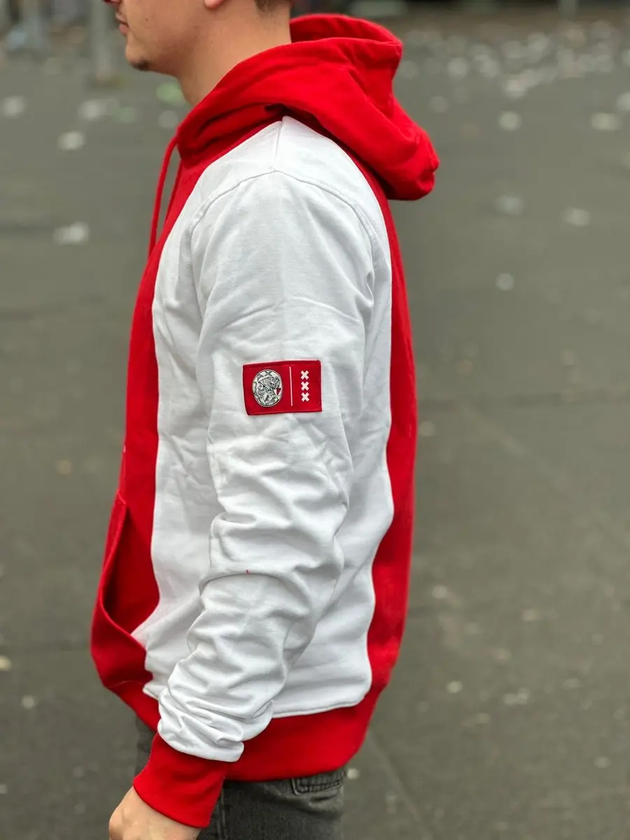 Ajax Logo Hoody - Volwassen Rood Wit - XL
