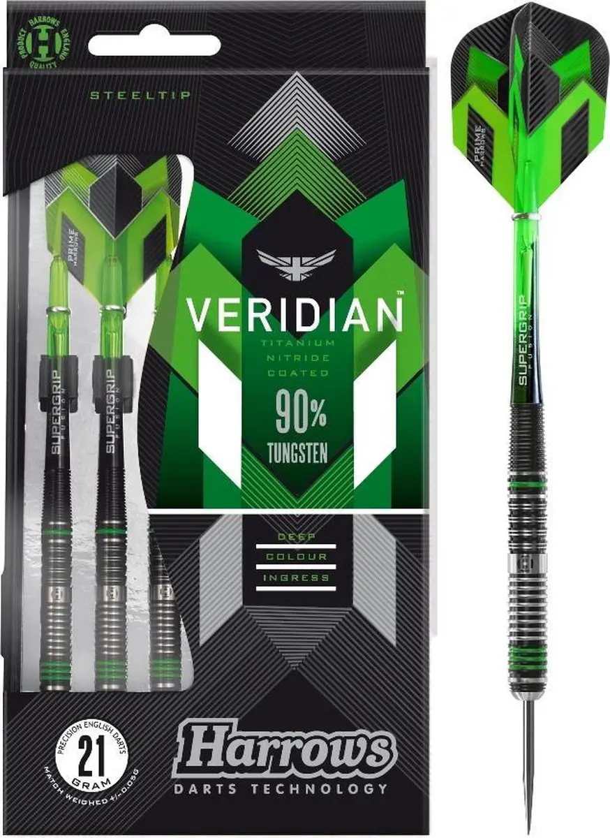 Harrows Veridian Steeltip 25g - 3 Stuks