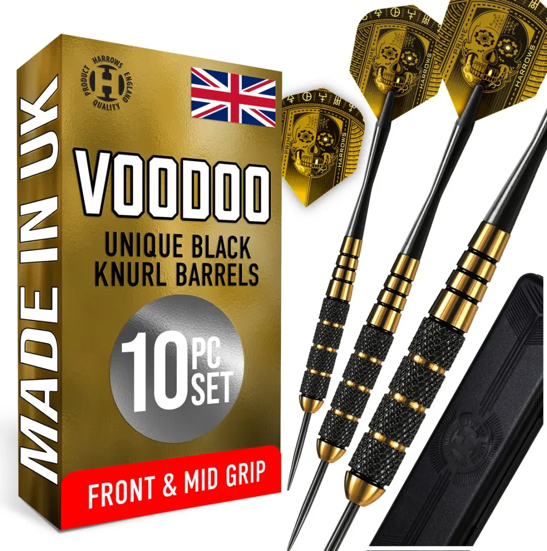 Harrows Voodoo 25Gk Darts - 3 Stuks - Zwart