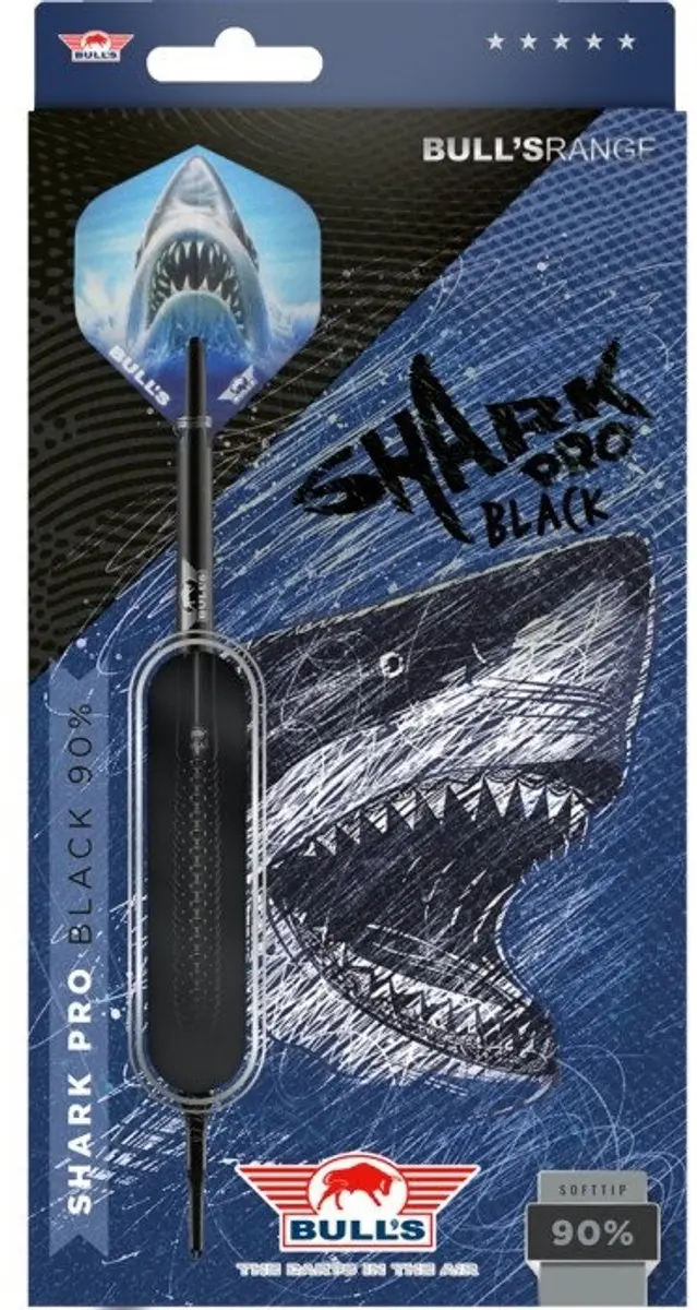 Bull's Shark Pro Black Dartpijlen 20g - 3 Stuks