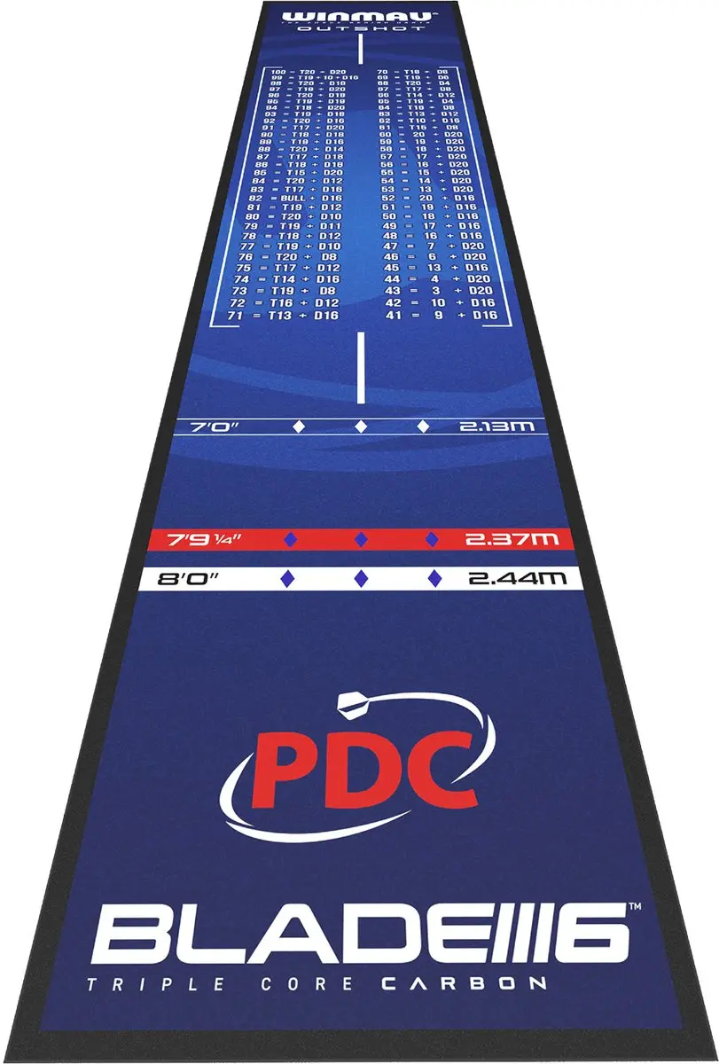 Winmau Xtreme Heavy Dartmat - Zwart/Blaauw