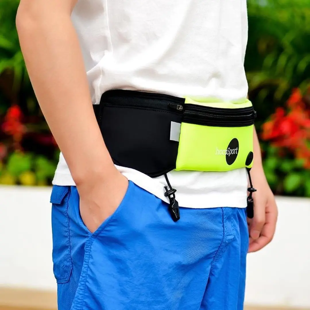 Hoco Premium Sport Heupband - 6 Vakken - Zwart