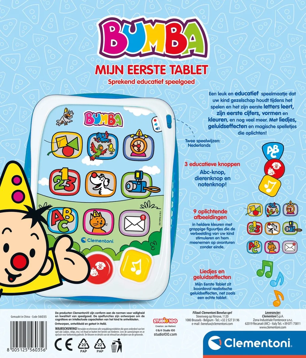 Clementoni Bumba Pratende ABC Tablet - Taalontwikkeling
