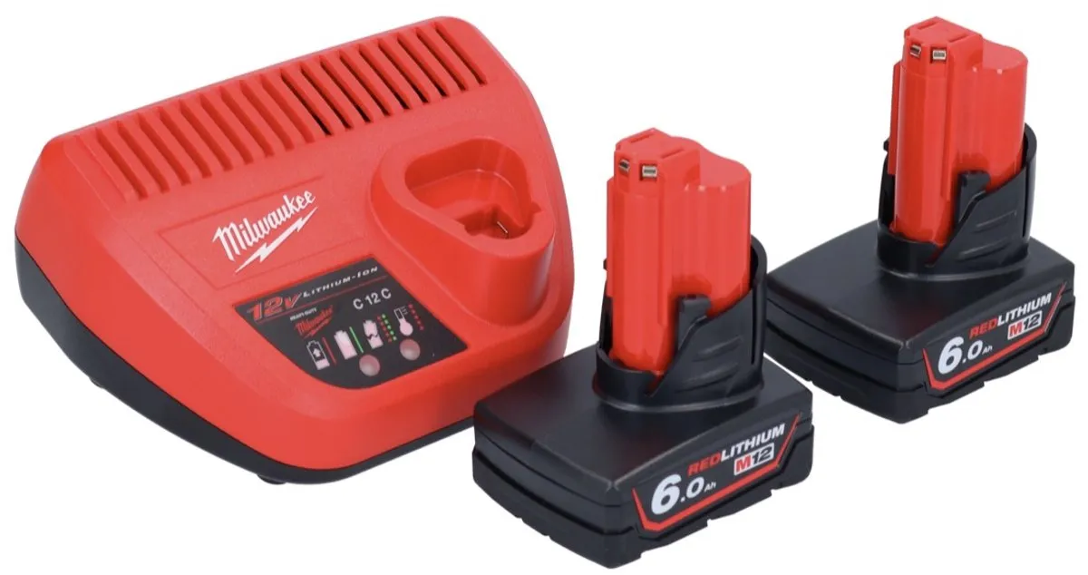 Milwaukee M12 NRG-602 Accu Pack 2x 6.0Ah - 4933451903
