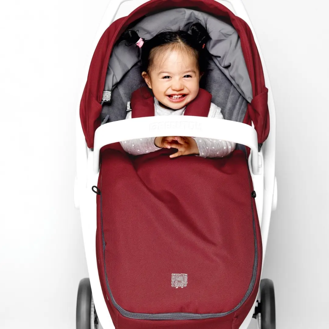 Greentom Voetenzak Donkerrood - Geschikt voor Buggy/Kinderwagen
