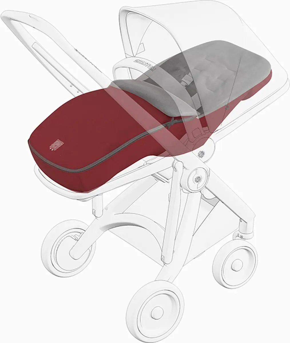 Greentom Voetenzak Donkerrood - Geschikt voor Buggy/Kinderwagen