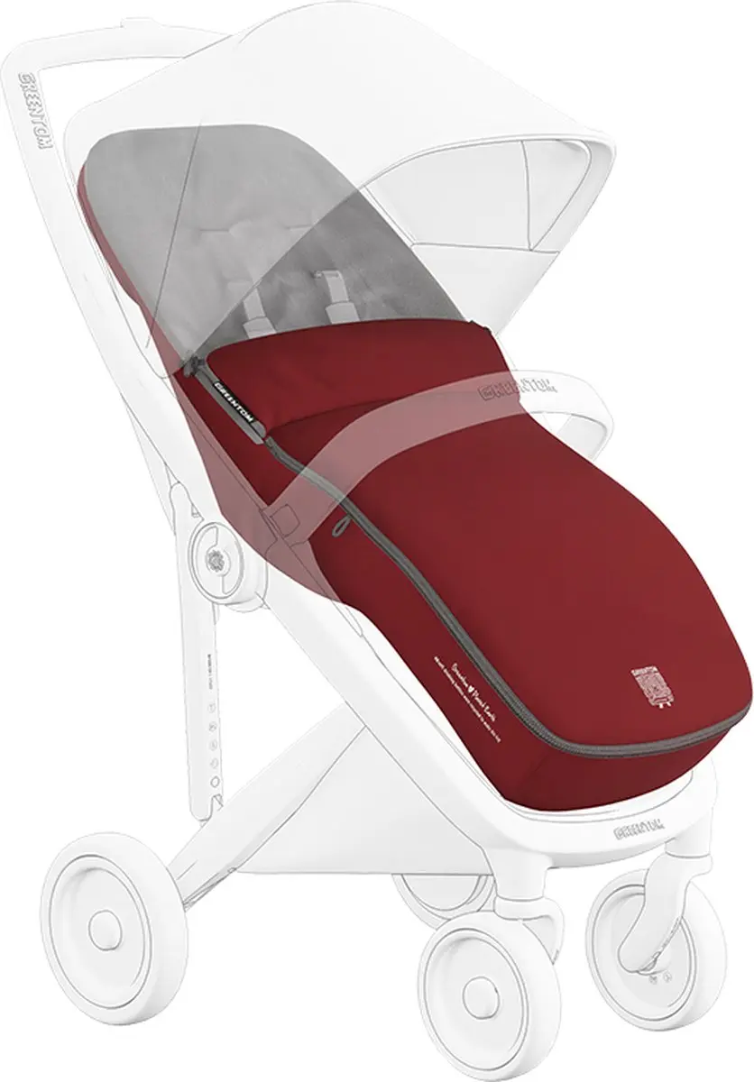 Greentom Voetenzak Donkerrood - Geschikt voor Buggy/Kinderwagen