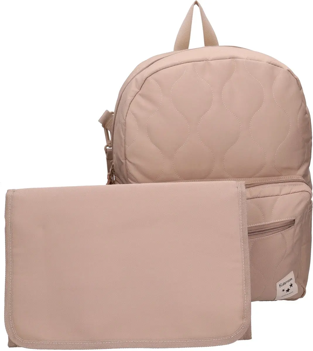 Kidzroom Care Desire Luierrugzak Beige - Verschoonmatje