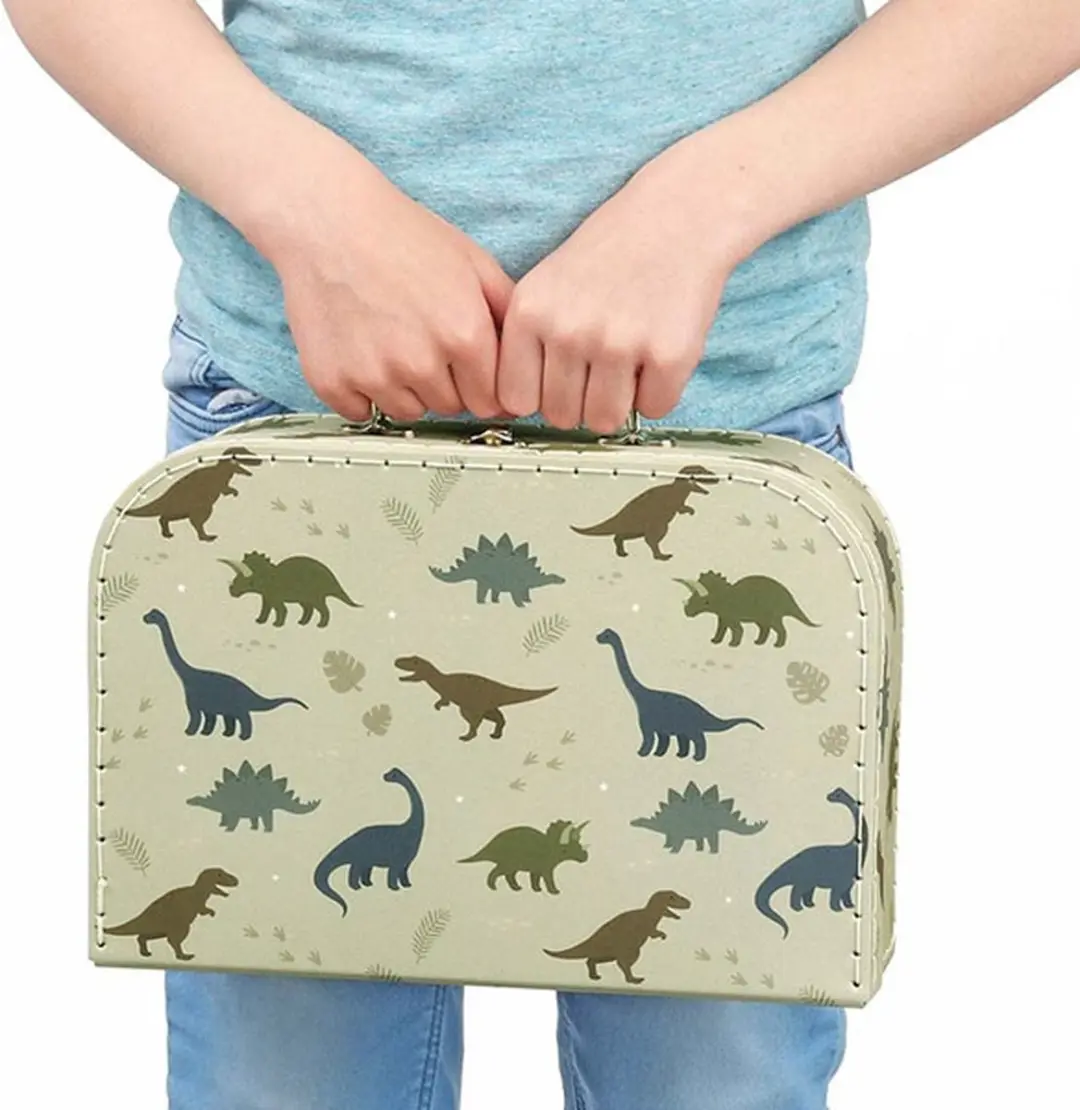 A Little Lovely Company Dinosaurussen Kofferset - Groen/Blauw