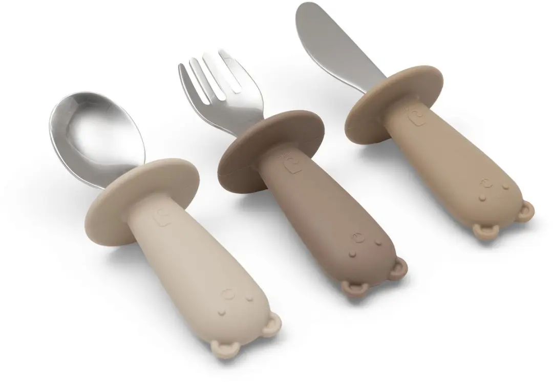 Jollein Baby Bestekset Siliconen - 3-delig - Natural Shades