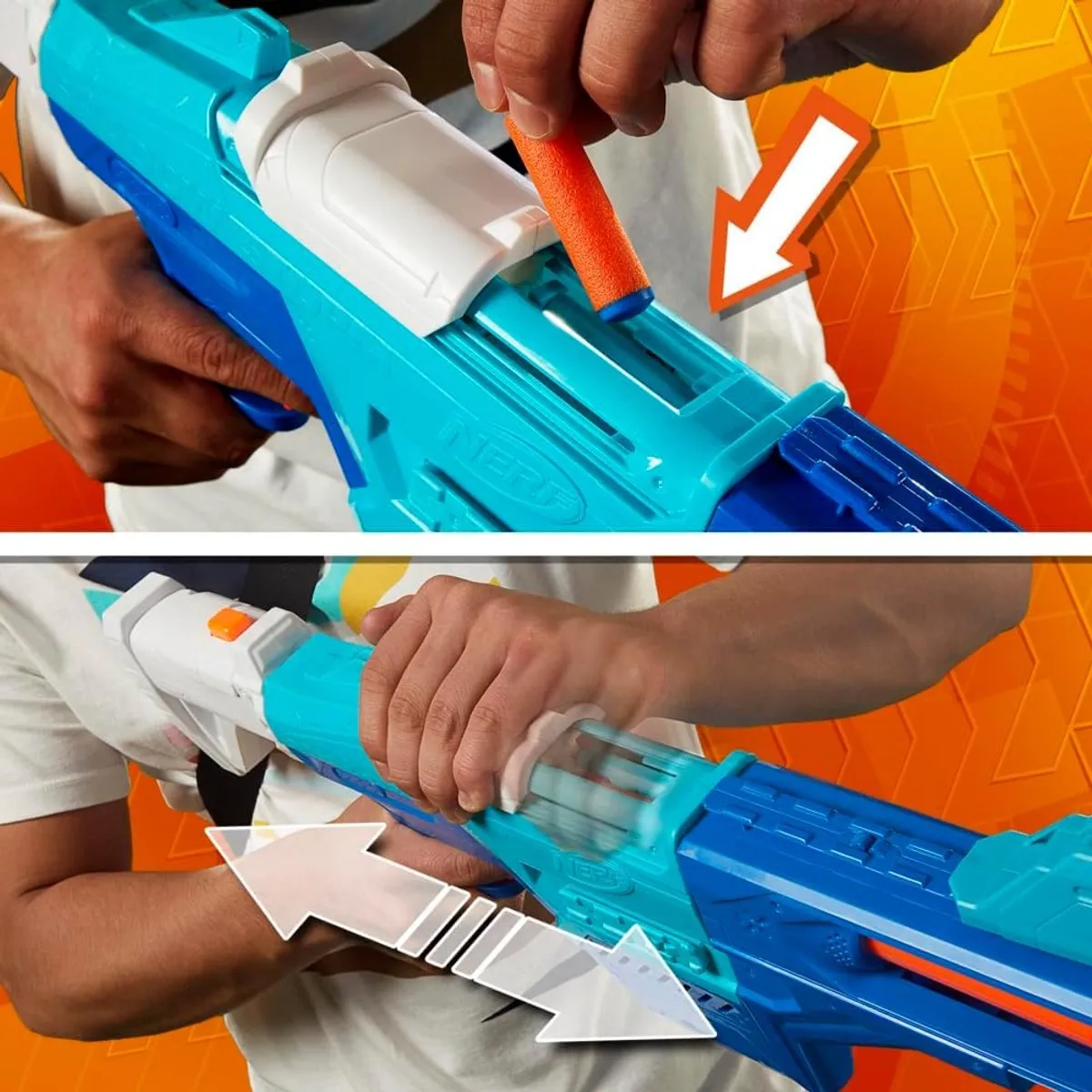 Nerf N Series Shadow Storm F8635 - Blauw/Oranje/Wit