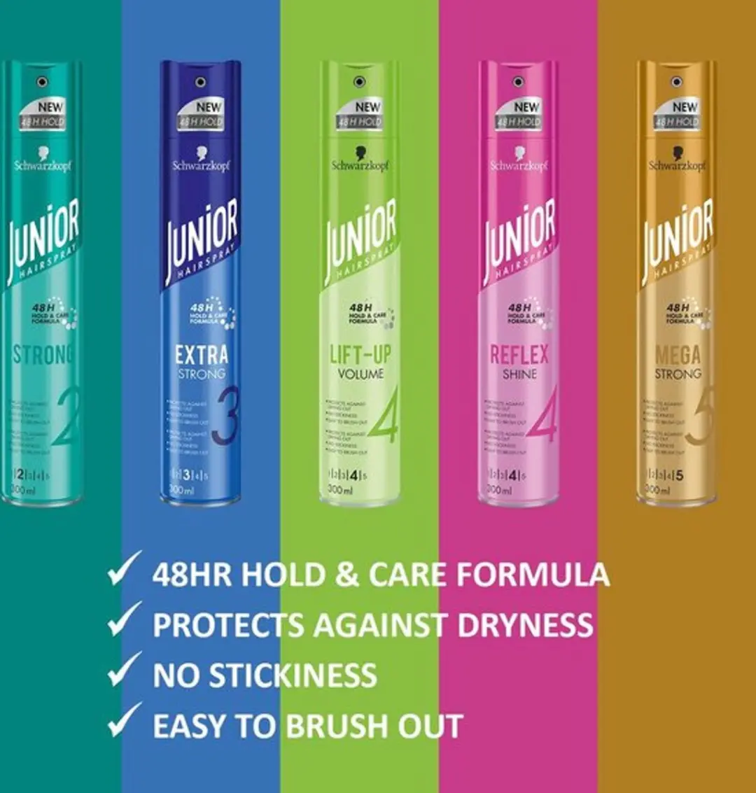 Taft Junior Hairspray Mega Strong - 2500ml (10x250ml)